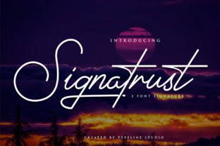 Signatrust: A Luxurious Script Typeface for Modern Digital Brands